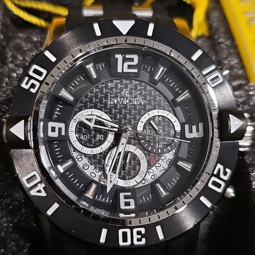 Invicta Pro Diver Silver and Black Watch